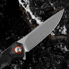 D2 Steel Blade Carbon Fiber Outdoor Camping Picnic Utility Knife