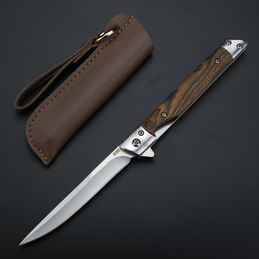 Gold Sandalwood High-grade Exquisite High Hardness Damascus Pattern Fruit Knife