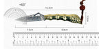 Damascus Steel Full Copper Handle Handle Play Outdoor Knife