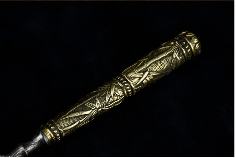 Stainless Steel Tea Knife With Golden Bamboo And Copper Handle Single Price