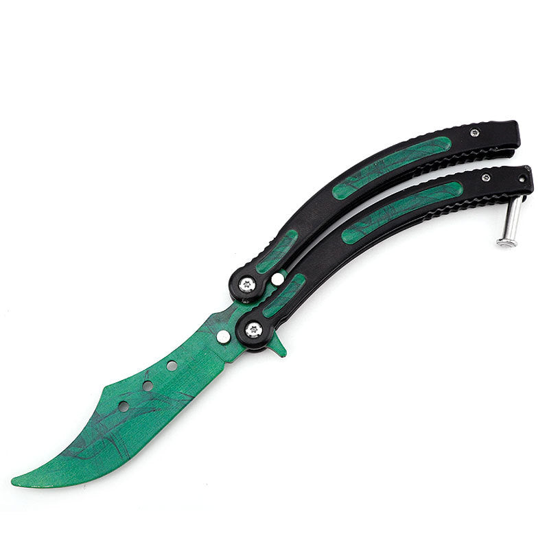 Butterfly Practice Knife Stainless Steel Watch Not Open Blade Portable