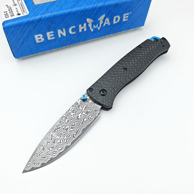 Butterfly BM535 Damascus Portable Leather Knife