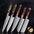 Damascus knife set