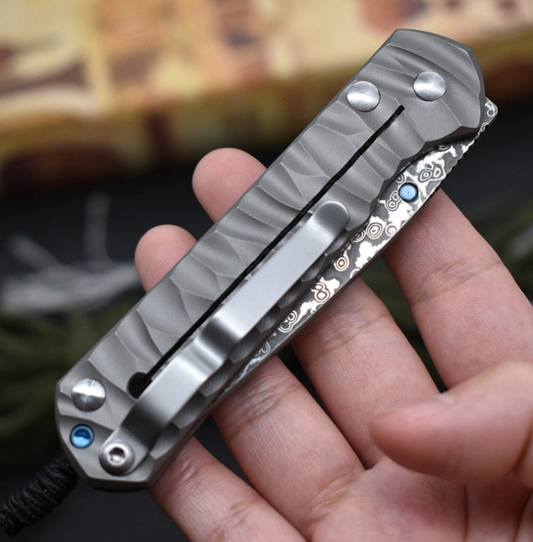 Damascus High Quality Outdoor Cutting Tool Camping Survival Pocket Folding Knife
