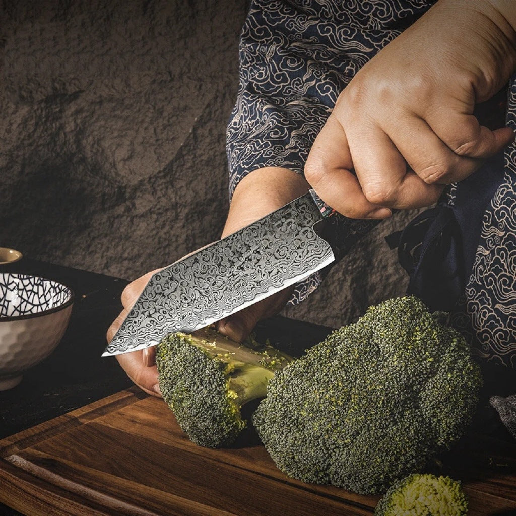 Damascus Steel Japanese-style Santoku Kitchen Knife