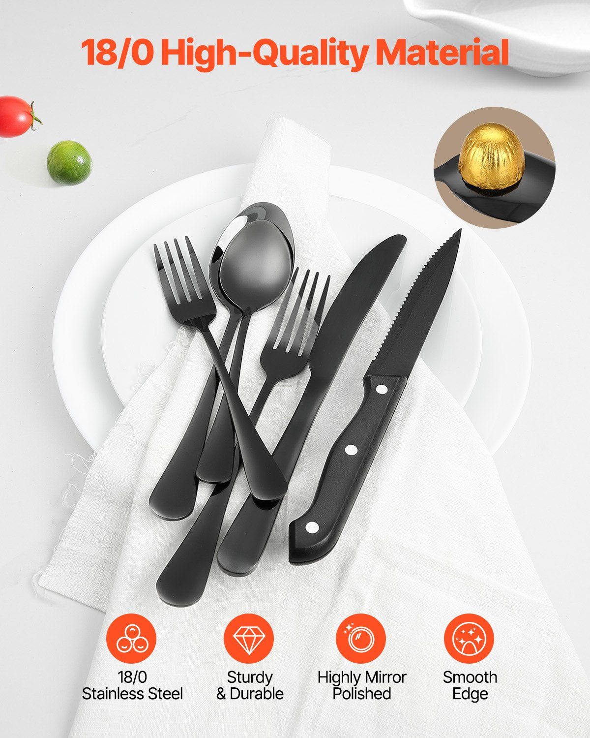 48-Piece Silverware Set Stainless Steel Cutlery Flatware Utensil Kitchen For 8