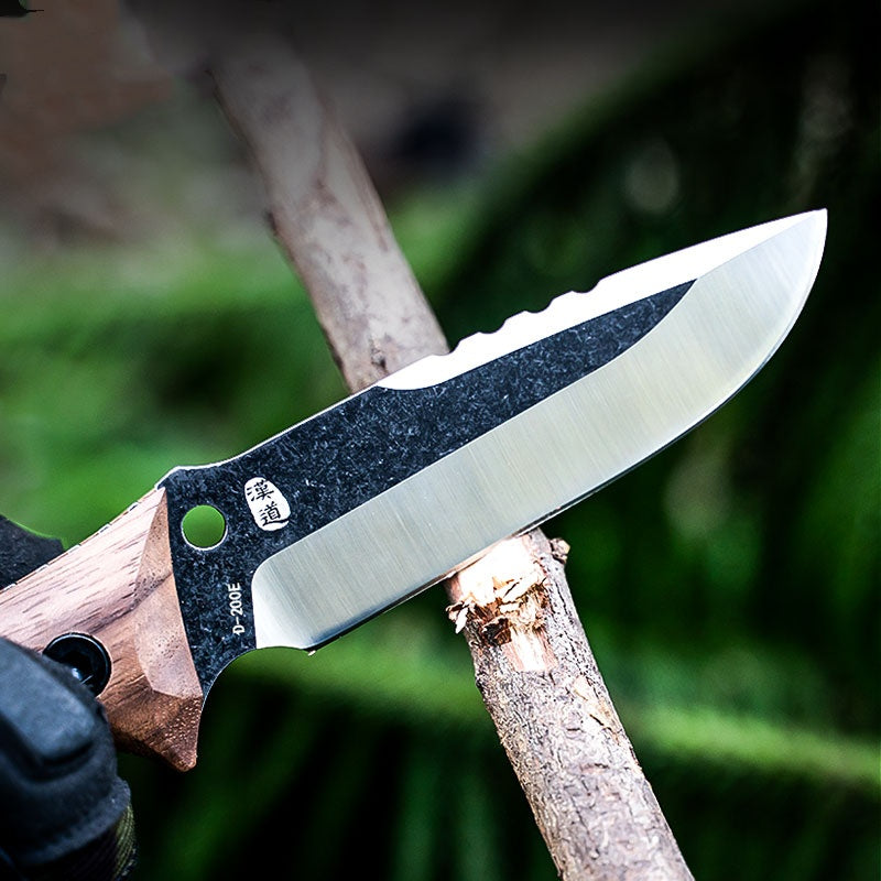 Multi Functional Outdoor Walnut Handle Fruit Knife