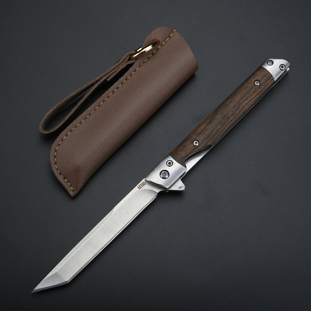 Gold Sandalwood High-grade Exquisite High Hardness Damascus Pattern Fruit Knife