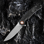 D2 Steel Blade Carbon Fiber Outdoor Camping Picnic Utility Knife