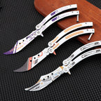 Butterfly Practice Knife Stainless Steel Watch Not Open Blade Portable