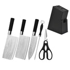 Household Kitchen Knife Suit Laser Pattern Stainless Steel Kitchen Knives