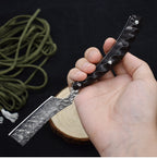 Camping Outdoor Portable Damascus Folding Knife