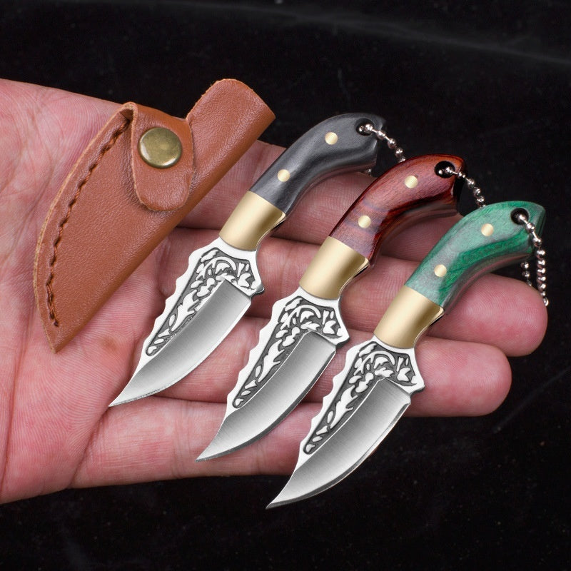 Colorful Wood Sharp Miniature Portable Keychain Pendant Unpacking Knife