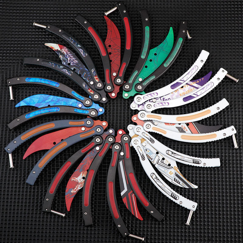 Butterfly Practice Knife Stainless Steel Watch Not Open Blade Portable