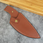 Forged Hammer Pattern Deerhorn Handle Ring Small Machete