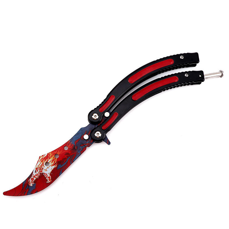 Butterfly Practice Knife Stainless Steel Watch Not Open Blade Portable