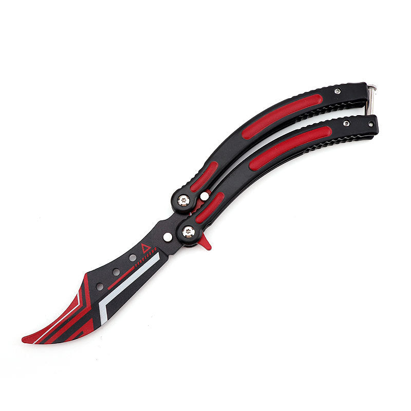 Butterfly Practice Knife Stainless Steel Watch Not Open Blade Portable