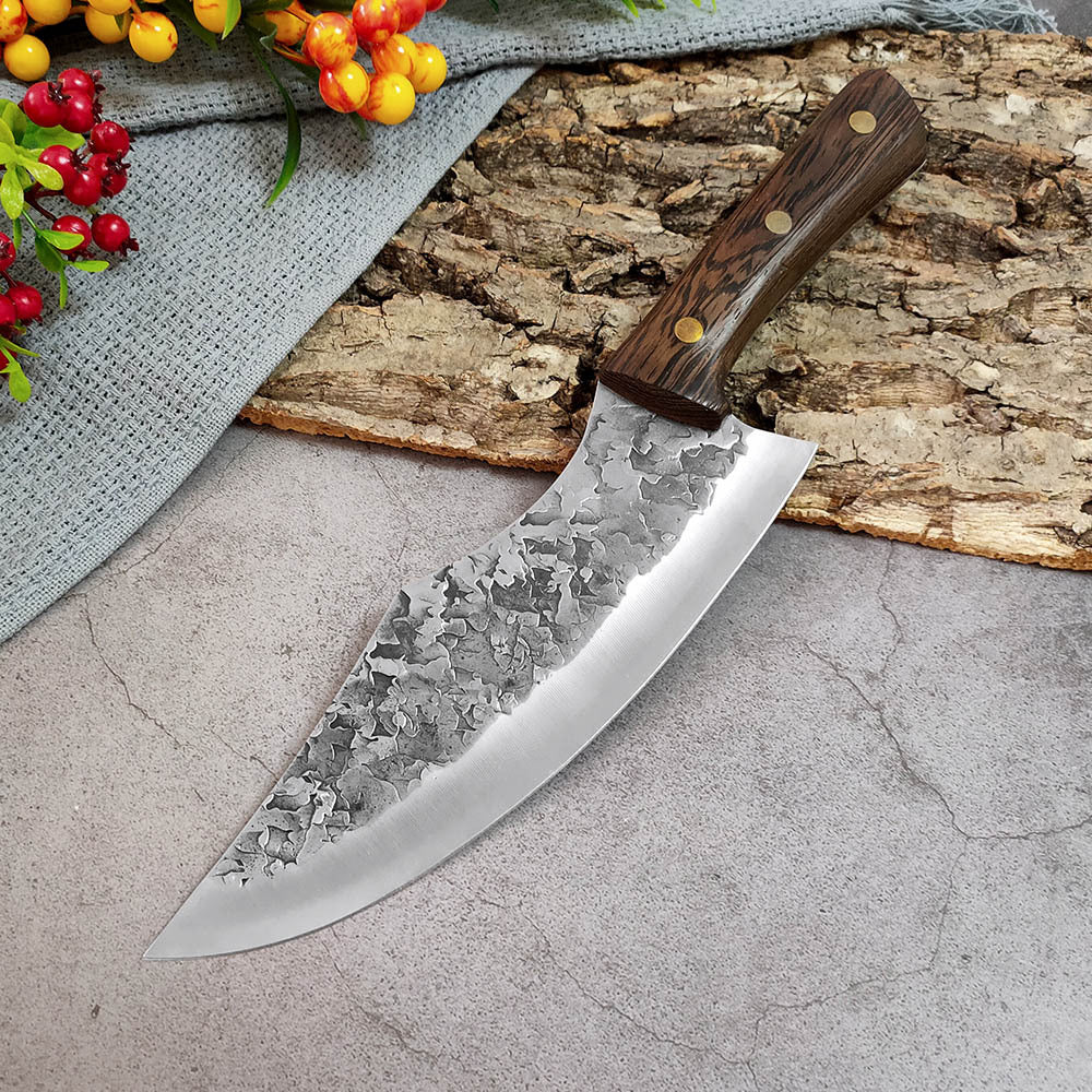Rusty Manganese Steel Pork Stall Peeling Butcher Knife
