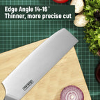 Qulajoy Vegetable Cleaver - Japanese Cleaver Chopping Knife High Carbon Stainless Steel Knives With Wooden Handle