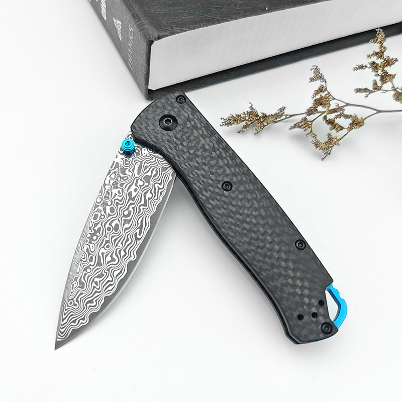 Butterfly BM535 Damascus Portable Leather Knife