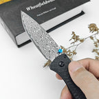 Butterfly BM535 Damascus Portable Leather Knife
