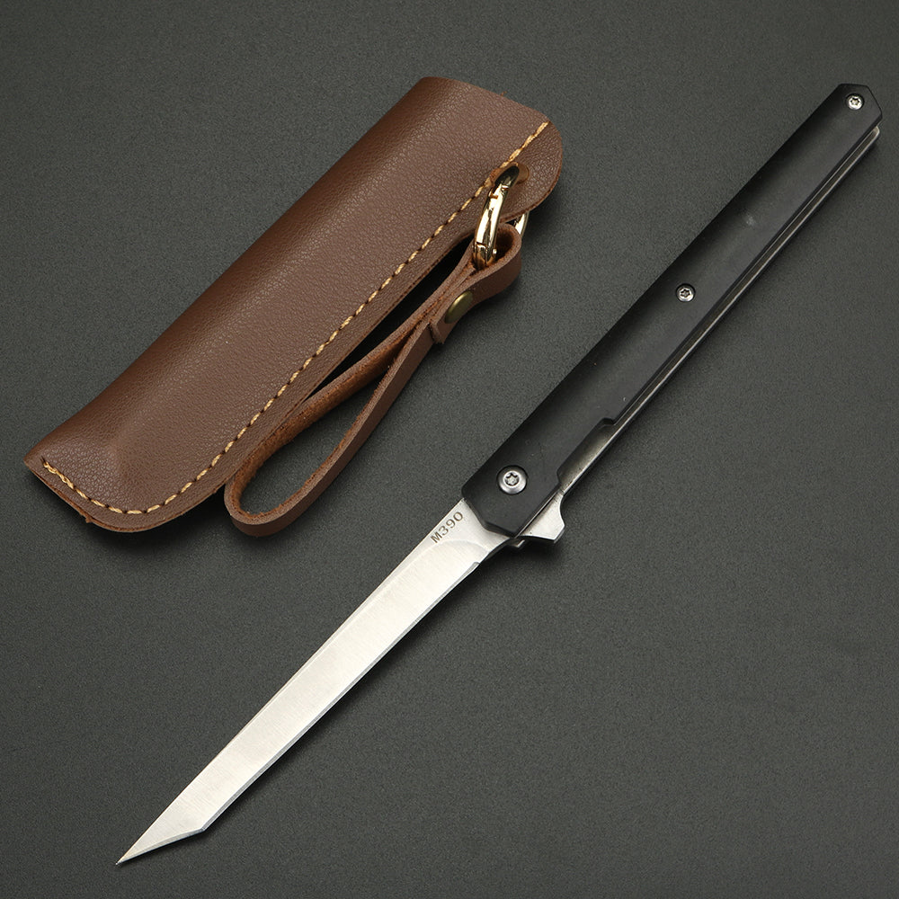 Gold Sandalwood High-grade Exquisite High Hardness Damascus Pattern Fruit Knife