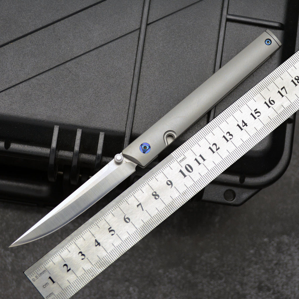 Titanium Alloy A Folding Knife D2 Steel High Hardness