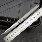 Titanium Alloy A Folding Knife D2 Steel High Hardness