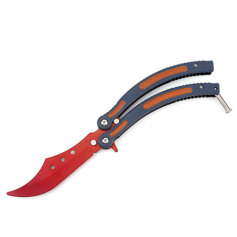Butterfly Practice Knife Stainless Steel Watch Not Open Blade Portable