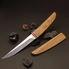 Forged Three-in-one Steel Knife Outdoor Camping Sharp Handle Meat Fruit Knife Portable