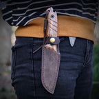 Multi Functional Outdoor Walnut Handle Fruit Knife