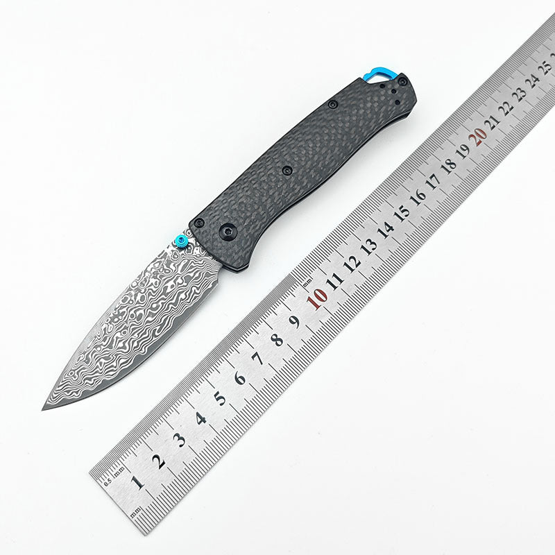 Butterfly BM535 Damascus Portable Leather Knife