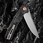 D2 Steel Blade Carbon Fiber Outdoor Camping Picnic Utility Knife