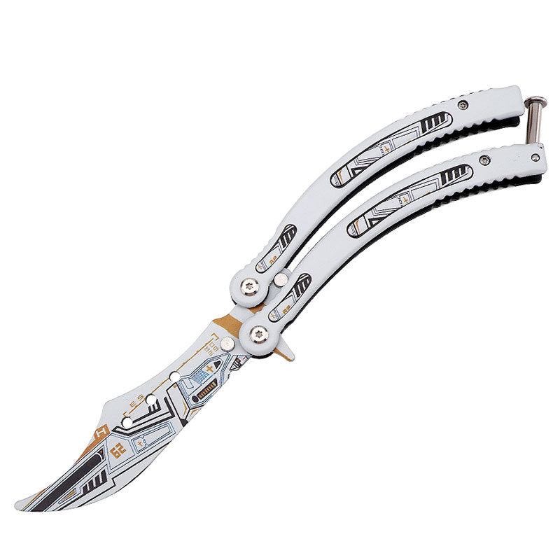 Butterfly Practice Knife Stainless Steel Watch Not Open Blade Portable