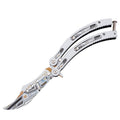 Butterfly Practice Knife Stainless Steel Watch Not Open Blade Portable
