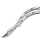 Butterfly Practice Knife Stainless Steel Watch Not Open Blade Portable