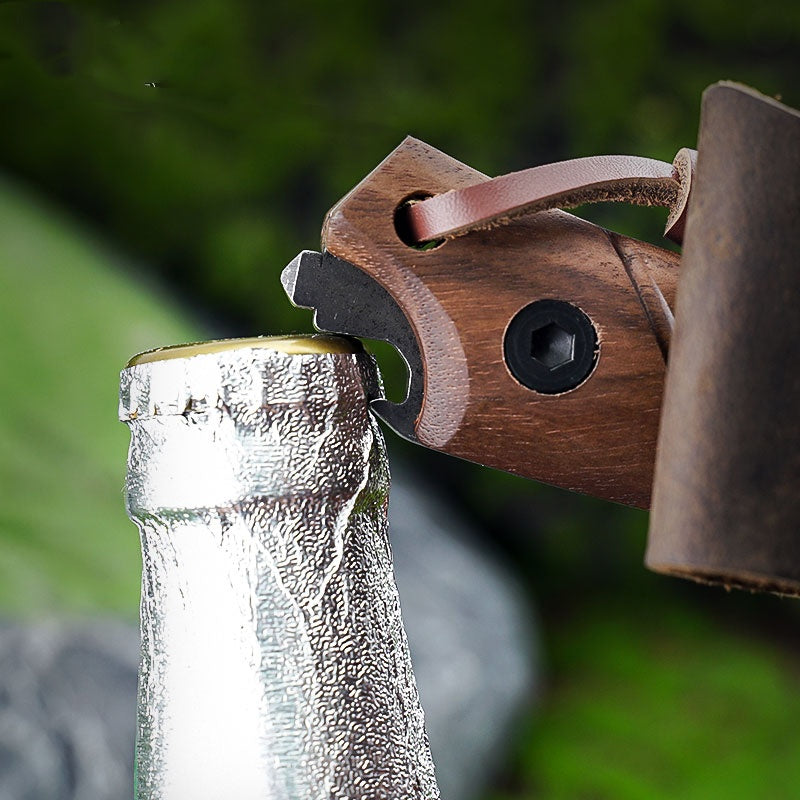 Multi Functional Outdoor Walnut Handle Fruit Knife
